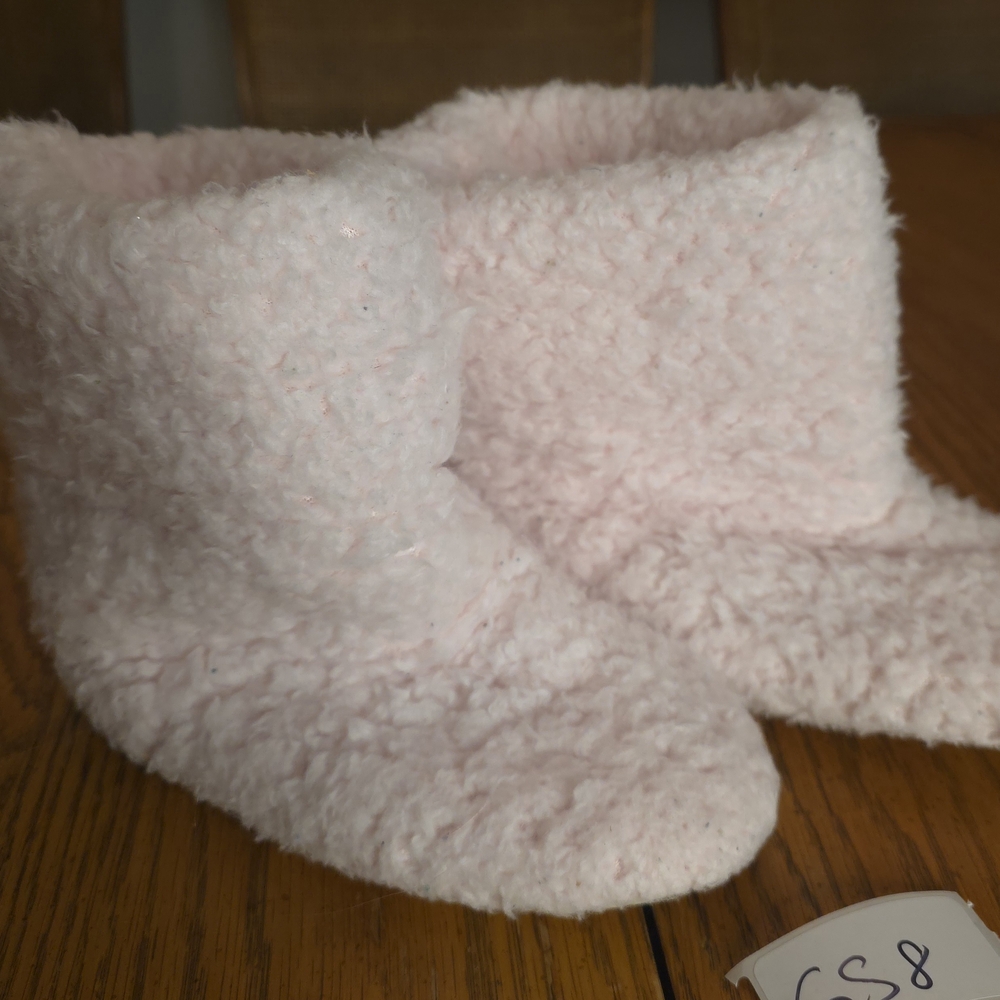 Plush Pink Kids Boot Slippers for Cozy‎ Indoor Wear